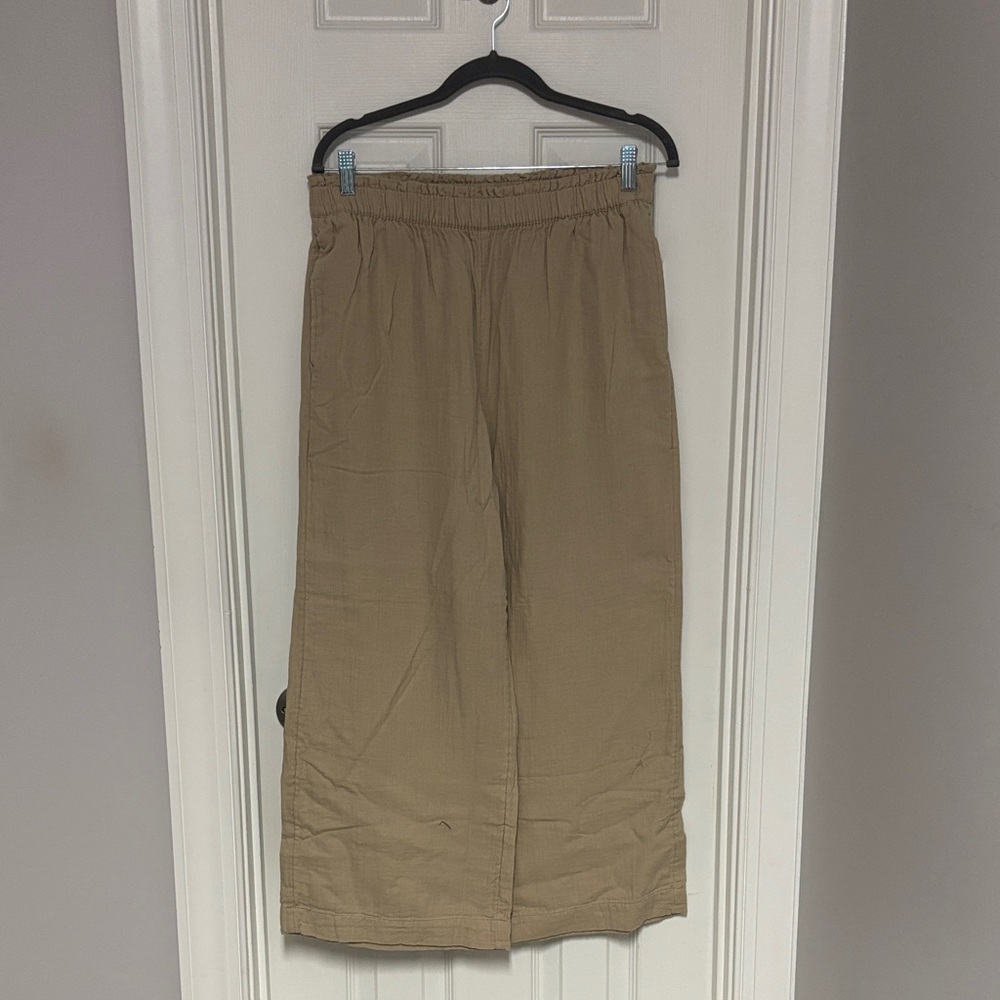 Old Navy Tan Wide Leg gauze Pants